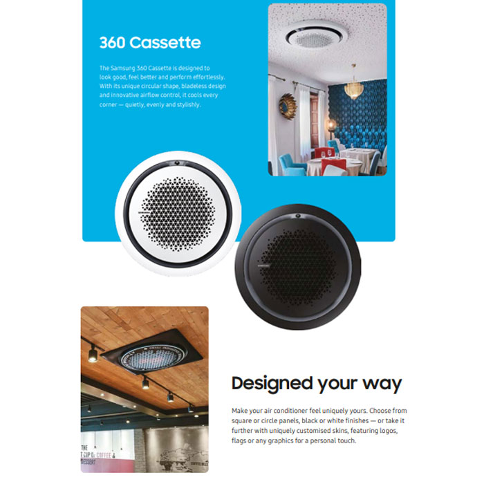 Samsung AC Cassette Inverter 360 Wind-Free 2 PK - AC052FE6DKF/EA | AC052 FE6DKF